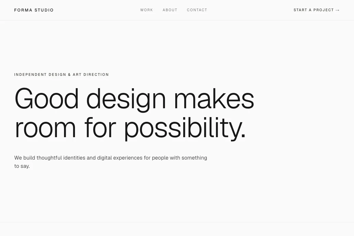 Portfolio & Creative website design