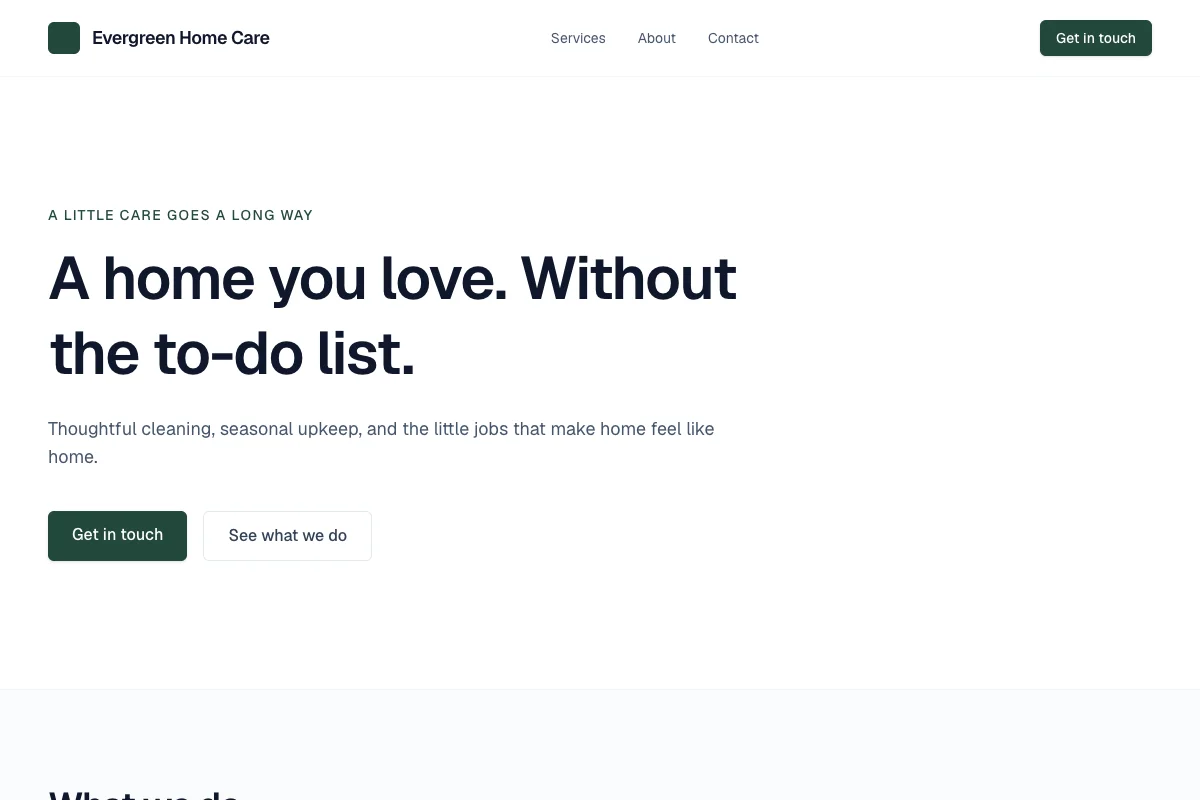 Starter Business website design